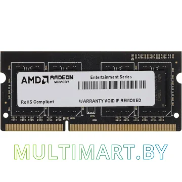 Оперативная память AMD Radeon Entertainment 2GB DDR3 SO-DIMM PC3-12800 (R532G1601S1S-U)